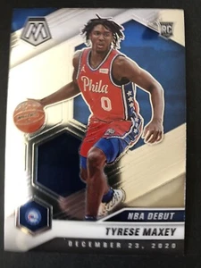2020-21 Panini Mosaic Tyrese Maxey RC Rookie Prizm NBA Debut Base #263 76ers - Bild 1 von 2