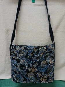 Vera Bradley Blue Windsor Navy Messenger Bag Adjustable Strap Multiple Pockets - Picture 1 of 17