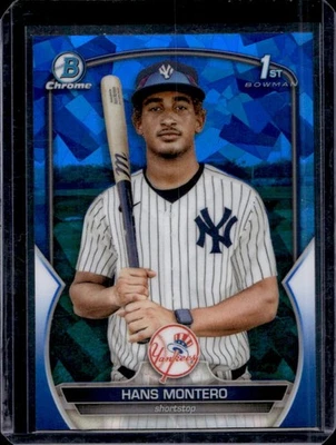 2023 Bowman Chrome Sapphire Hans Montero 1st Prospect #BCP-173 Yankees - Image 1 of 2