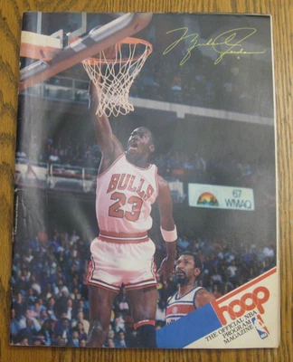 Revista NBA Hoop 1987 con portada de Michael Jordan - ¡Año novato de Jordan! Foto 1 de 4