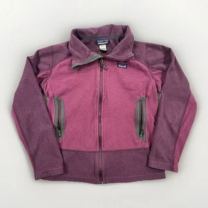 Patagonia Jacke Damen Medium Emmilen Fleece Reißverschluss Wandern Colorblock Lila - Bild 1 von 9