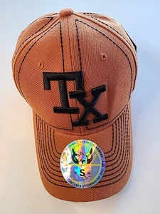 TEXAS TX Orange/Rust Baseball Cap Hat, Size S - Picture 1 of 4