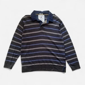 Vintage Mens Blue Harbour Heritage Rugby Shirt - Cotton Blend - Size L - Picture 1 of 5