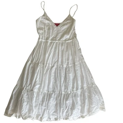 Nolita Y2K Prairie Tiered White Dress 100% Cotton Sleeveless Women’s Size M - image 1 of 4