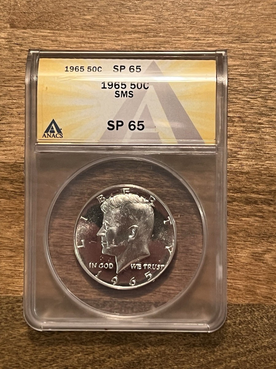 アメリカ 1965年 SMS 50Cent 銀貨 NGC MS68