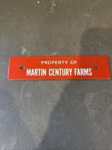 Vintage Porzellan Martin Century Bauernhöfe Milchkiste Etikett 7,25” x 1,75” - Bild 1 von 9