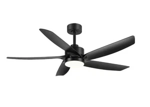Breezary Percival 54 in. Indoor Integrated LED Matte Black Ceiling Fan w/ Remote - Picture 1 of 9