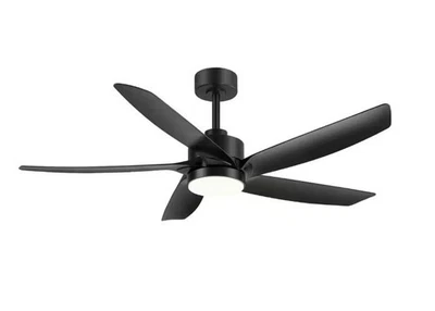Breezary Percival 54 in. Indoor Integrated LED Matte Black Ceiling Fan w/ Remote - Image 1 of 4