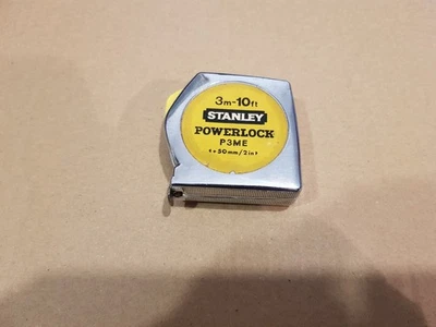 Vintage STANLEY P3ME Powerlock 3m / 10ft Metal Tape Measure - Image 1 of 4