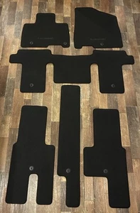 2022-25 Kia Carnival 7 Seat OEM Black Carpet Floor Mats Set 6 Pc Early Take-Outs - Picture 1 of 20