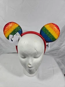 NUEVA Diadema Minnie Mouse Pride Love Lentejuelas Arco Iris SHDR 2022 Orejas Parques Disney - Imagen 1 de 4