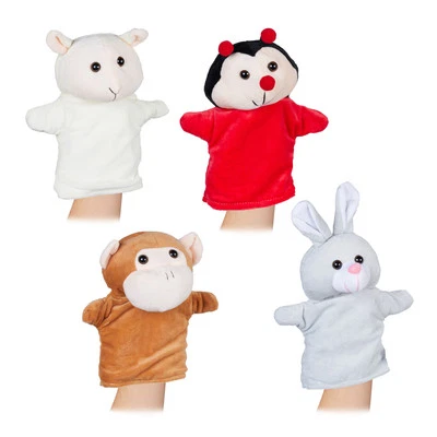 Handpuppen für kinder Tierhandpuppen Tierpuppen Set Puppenspielzeug bunt - Bild 1 von 4