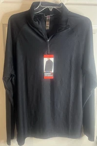 Garry Herren Feuchtigkeitsableitender Active Stretch Quarter Zip Pullover Schwarz M Neu - Bild 1 von 5