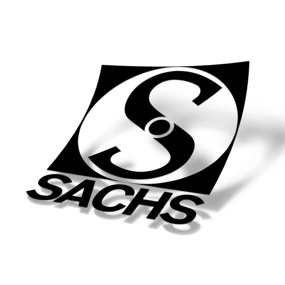 Sachs Shocks Black Porsche Vintage IMSA Racing Transfer Sticker - Image 1 of 1