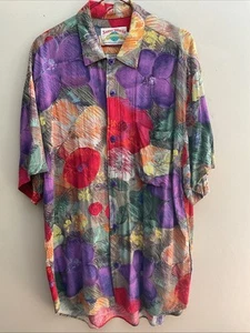 Vintage Jams World 30th Anniversary Shirt Hawaiin Size Medium Floral Collectors - Bild 1 von 7