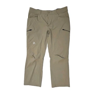 EDDIE BAUER First Ascent Pants Men's Size XL Tall Beige 38x30 Bird Logo Pockets  - Image 1 of 4