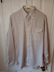 Mens L.L.Bean Medium Button Up Long Sleeve Shirt Checkered  - Picture 1 of 3