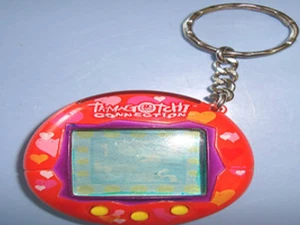  Portachiavi elettronico Tamagotchi rosa viola e cuori fantastico  - Foto 1 di 2