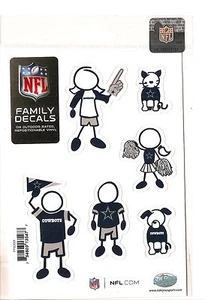 Juego de 6 calcomanías pequeñas individuales de la familia Dallas Cowboys para auto automático - Imagen 1 de 1