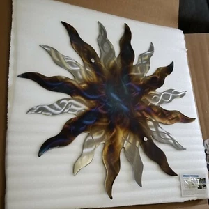 Large sun Metal wall Hanging art plasma cut steel country cottage Home decor 30" - Picture 1 of 2