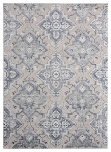 United Weavers Blue Petals Vines Bulbs Contemporary Area Rug Bordered 2601 10560 - Picture 1 of 12