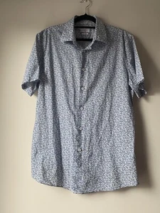 Saba Mens Liberty Of London Shirt Size Medium Tapered Fit New Tiny Flowers New - Picture 1 of 13