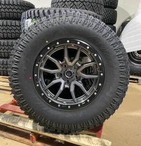 18x9 Fuel Rebel D680 Gray Wheels 35" Atturo AT Tires 6x5.5 GMC Sierra 1500 Yukon - Picture 1 of 4