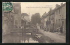 Cpa Is-Sur-Tille, Rue Hopital Nicolas, Les Gens Sur Le Canal 1912
