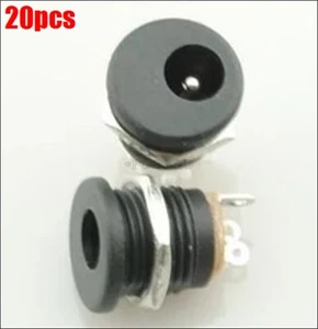 20Pcs Dc Power Jack Socket DC-022 2.1X5.5MM With Screw Nut zp - Picture 1 of 2