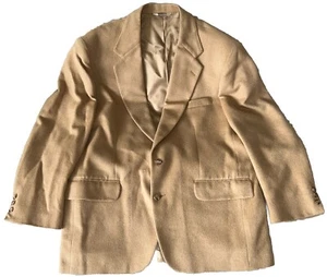 Vintage 70s Joseph Richards Mens 46R 100% Camel Hair USA Made Jacket Silk Lined - Bild 1 von 17
