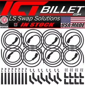 LS LT Swap Universal Spark Plug Wire Set Remote Coil Spiral Core Straight 90 135 - Picture 1 of 1