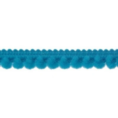 ab 5 m Bommelborte 12 mm Ø20 mm ab 0,98€/m türkis Pompon Pompomband  Bänder DE - Bild 1 von 2