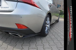 CUP Diffusor Seiten Ansatz SET SCHWARZ für Lexus IS MK3 200T Facelift Flap Heck  - Bild 1 von 8