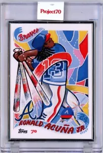 TOPPS PROJECT 70 - RONALD ACUNA JR. - EFDOT AP 51/51 SILVER FRAME #130 - Picture 1 of 2