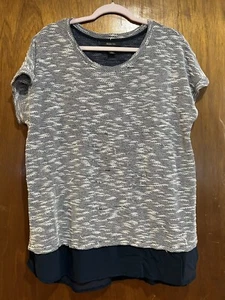 Style & Co Layered Look Tunic Blue Size X-Large - Picture 1 of 6