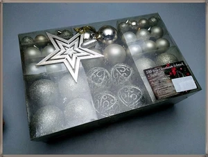 100x bolas de árbol de Navidad árbol de Navidad estrella marfil Ø 3,4,6 cm bolas joyas - Imagen 1 de 4