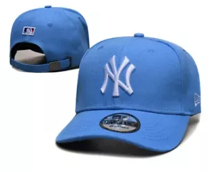 MLB-New York yankees Baseball Cap adjustable New Era 9FORTY Babyblue Hat - Picture 1 of 3