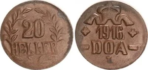 Deutsch-Ostafrika DOA 20 Heller 1916 J.726 C Bronze 43 MS/M Vz (44390) - Picture 1 of 1