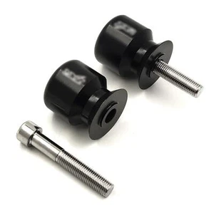 Swingarm Spools 10mm For Kawasaki Ninja 250 Zzr600 650R Z1000 Zrx1200 Zx12R Blac - Picture 1 of 7