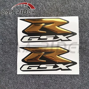 2Pcs 3D Raise Fairing Tank Logo Decal Sticker Emblem Badge For Suzuki GSXR GSX-R - Picture 1 of 16