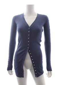 Balenciaga Stud-Embellished Wool Cardigan / Blue - Bild 1 von 4