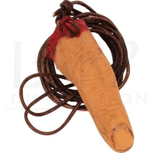 COLLAR TROFEO DEDO ÍNDICE HUMANO EFECTO PROTÉSICO ÉPICO FANTASÍA MEDIEVAL LARP - Imagen 1 de 1