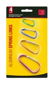 Carabiner Hooks Spring Clips 4 Pack Aluminium Camping Pushchairs Bags - Picture 1 of 1