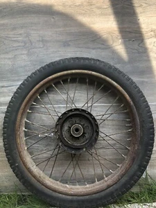 1963 Jawa Sport  Cz 175cc Front Tire/rim  Wheel Complete 3.00-19 - Picture 1 of 14