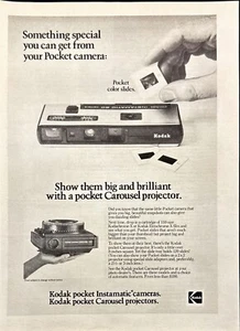 Kodak Pocket Camera Color Slides Carousel Projector Vintage Print Ad 1973 - Picture 1 of 6