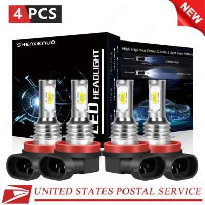 For Buick Terraza 2005-2007 6000K LED Headlight High Low Beam 4 Bulbs Combo Kit - Image 1 of 4