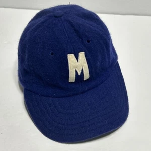 M Logo Youth/Kids Blue Hat Fitted Ball Cap Baseball One Size - Picture 1 of 9