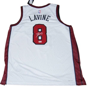 ZACK LAVINE signed (CHICAGO BULLS) XXL City Edition jersey BECKETT BAS AD47374 - Picture 1 of 3