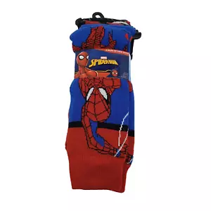 Marvel Spider Man Mens Size 6-12 Red Blue Black Novelty Crew Socks 6 Pairs - Picture 1 of 5