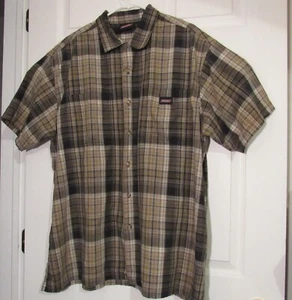 Genuine DICKIES Mens Brown Plaid Shirt S / S Button-Down 2 Pockets Sz: 2XL RN: 59543 - Imagen 1 de 8